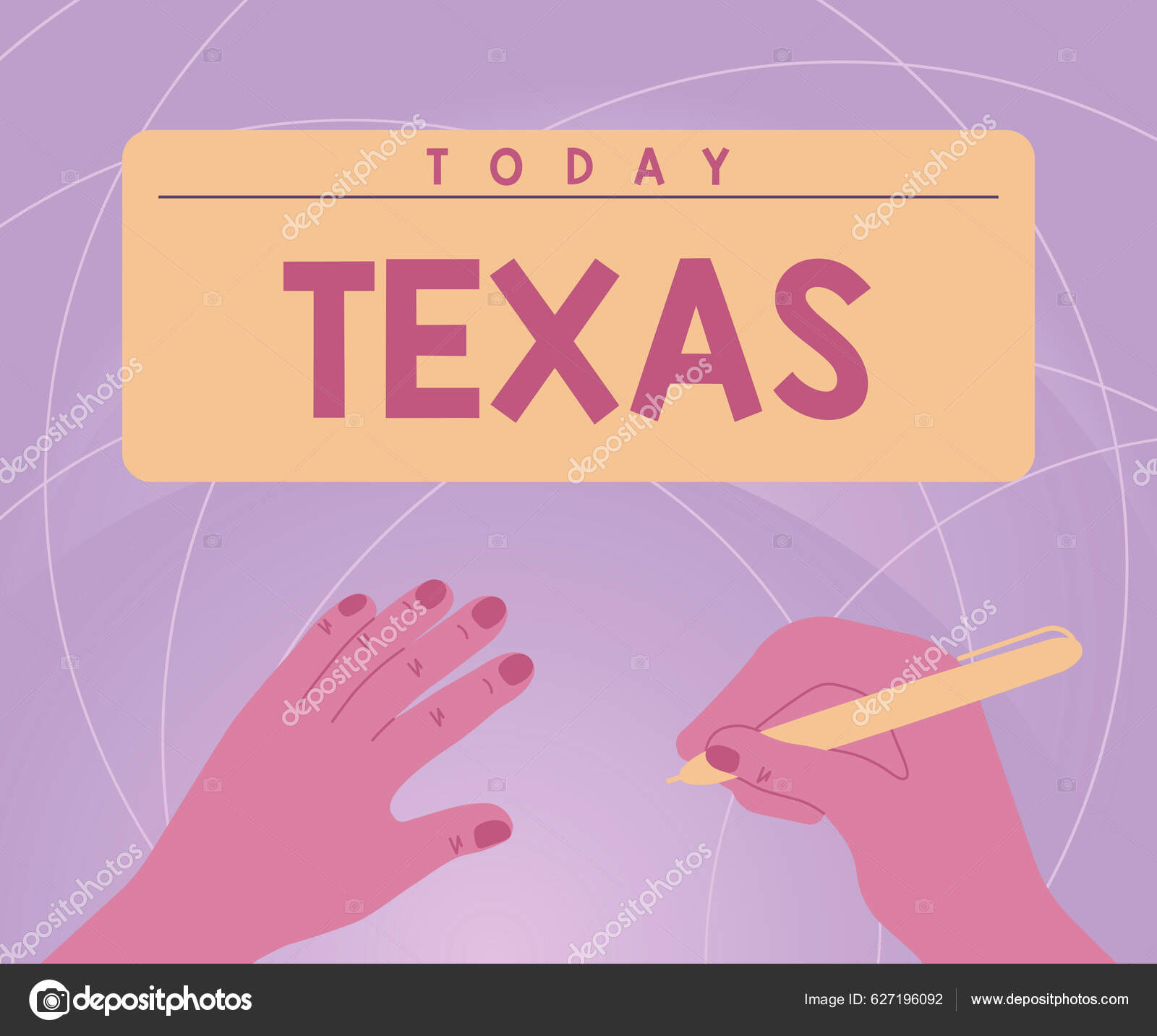Texto Mostrando Inspiração Texas Conceito Significado Baseado Palavra Caddo  Taysha Ilustração por ©nialowwa #627196092